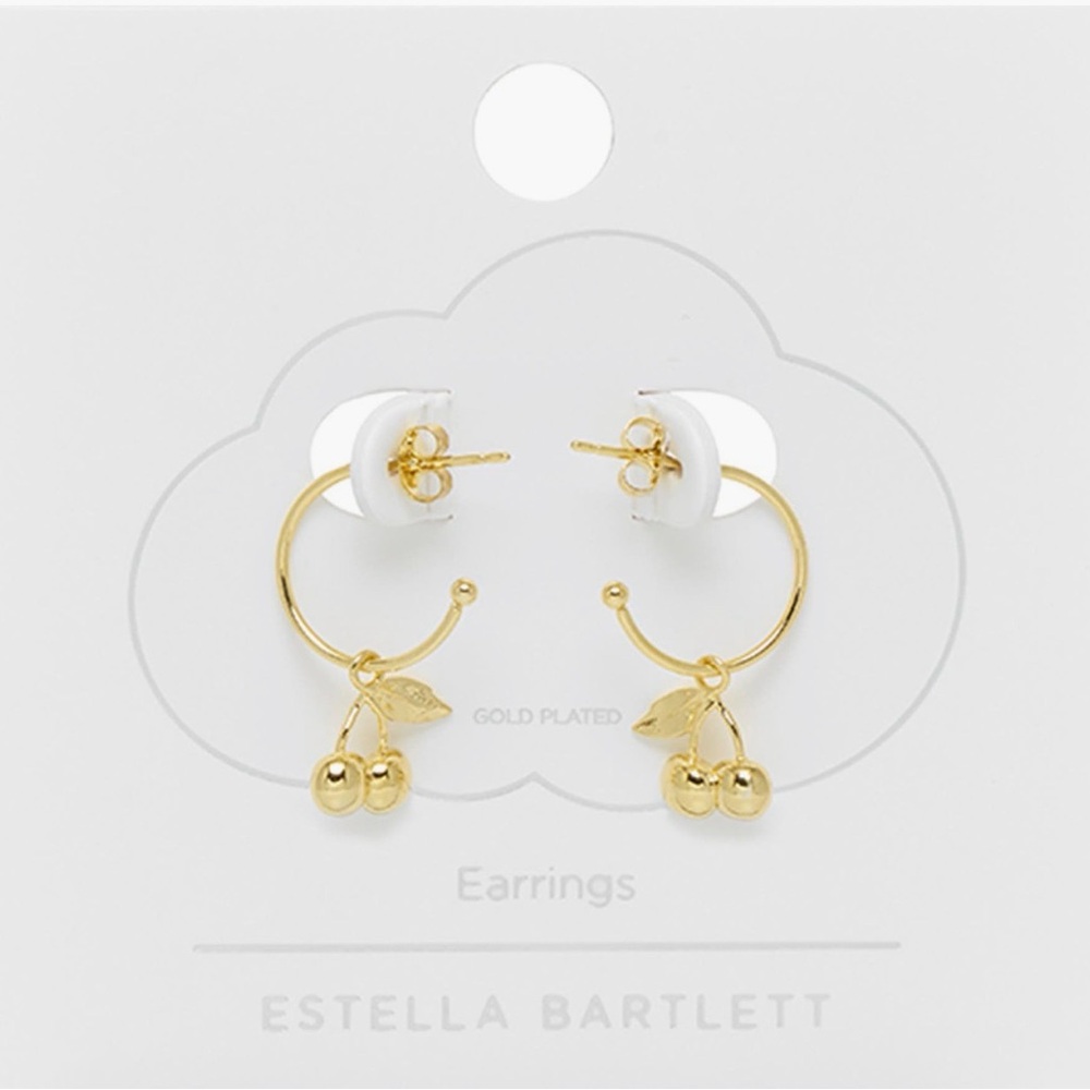 Gold Cherry Earrings